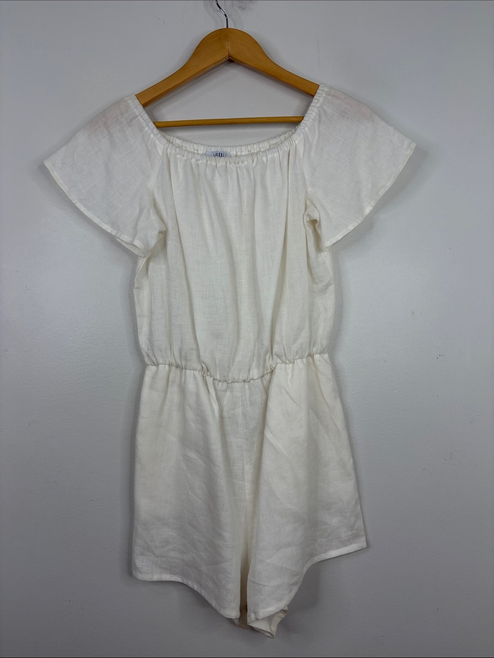 Idillio Positano Linen Romper Womens 2 Off White Ivory Short Sleeve Jumper Italy